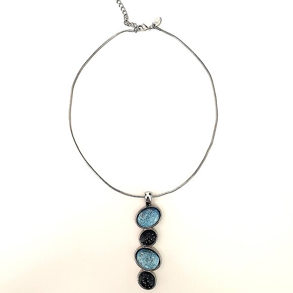 Lia Sophia blue Venice pendant necklace - Picture 2 of 8